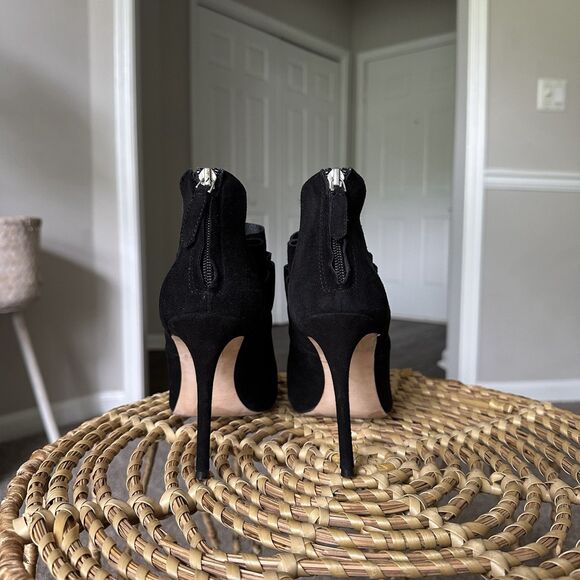 Pour La Victoire Ceara Stiletto Suede Ankle Boot In Black Womens US 7.5 - Picture 3 of 9